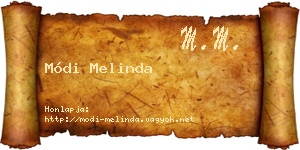 Módi Melinda névjegykártya