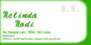 melinda modi business card