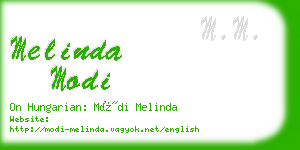 melinda modi business card